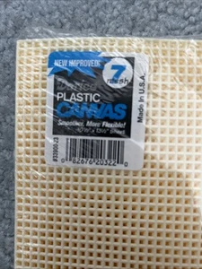 Darice Plastic Canvas 7 Mesh 12 Sheets Light Yellow 10.5x13.5” Smoother - Picture 1 of 4