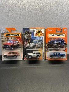 Matchbox Jeep lotto di 3 auto! Cherokee Polizia, Wrangler e Gladiatore - Foto 1 di 2