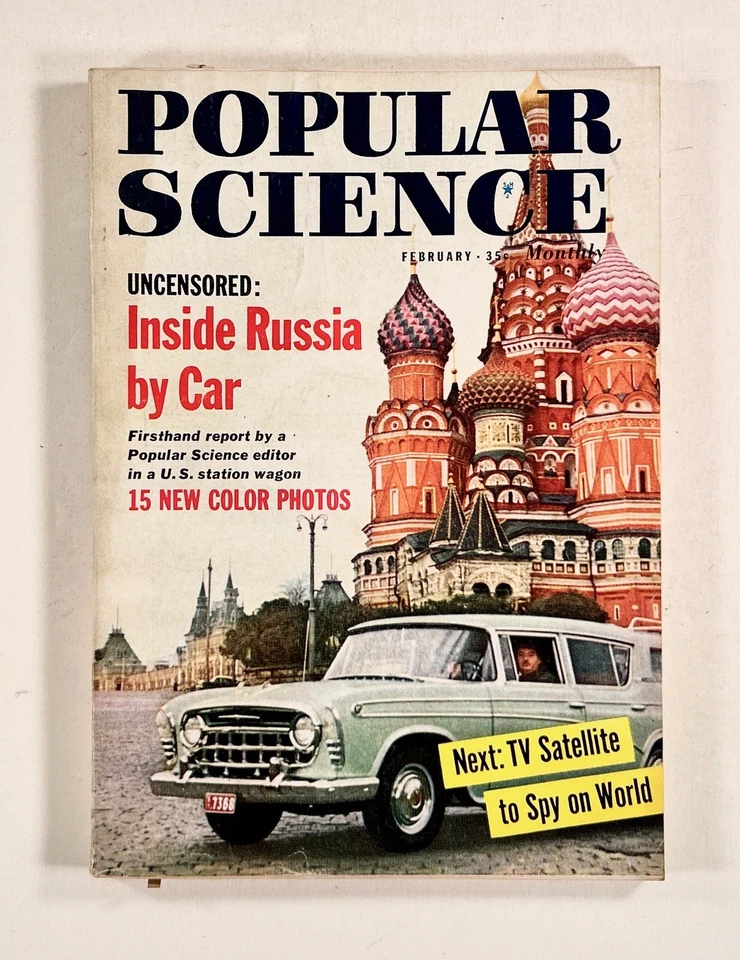 1958 Feb POPULAR SCIENCE Inside Russia by Car SPY SATELLITES Hi-Fi Systems MORE - Image 1 of 4