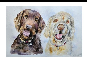 Pet Painting, Dog/Cat Painting, Pet Art, Portrait Painting, Loved One, Pets - Picture 1 of 13