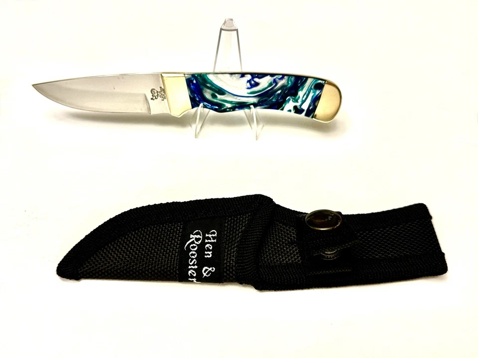 Galinha e Galo 6 1/4" Lâmina Fixa Esfoladora LUZES DO NORTE Pérola Corelon Cabo - Imagem 1 de 2