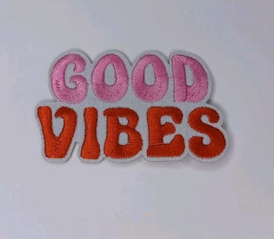 Good Vibes Embroidered Iron On Patch - Image 1 of 4