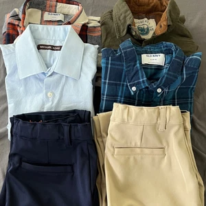 Youth Boys Mixed Dress Pants & Button Up Lot - Old Navy, M. Kors, FT - 14/16 - Picture 1 of 21