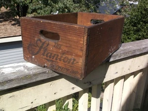 1939 The Stanton Brewery Inc Holzkiste schwarz roter Schriftzug Troja NY - Bild 1 von 12