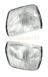 Clear USA Mercedes 84-93 190E Corner Lights Benz 190D Signal Light W201 One Pair - Picture 1 of 2