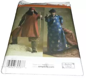Asian Warrior Genghis Khan Mongolian Coat Hat Pants Costume Sewing Pattern 38-44 - Picture 1 of 4