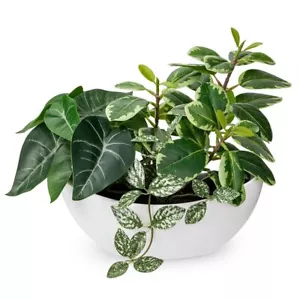 Fake Plants 11.8" Artificial Potted Plant Assorted Faux Plants In Pot Silk Plant - Picture 1 of 7