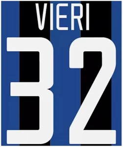 VIERI #32 Inter Milan 2002-2003 Home Vinyl Name Print And Number - Picture 1 of 1