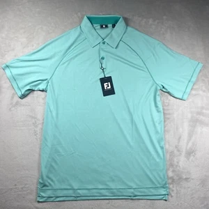FootJoy Men's Geo Jacquard Golf Shirt Green/White Large 30410 Embroidered - Picture 1 of 9