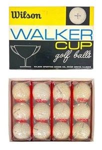 Vintage Wilson Walker Cup 12 Golfbälle vulkanisiert - versiegelt / verpackt - Bild 1 von 6