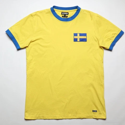 SWEDEN 1970s COPA FOOTBALL SHIRT SOCCER JERSEY CAMISETA TRIKOT REPLICA MEN’S L Cover