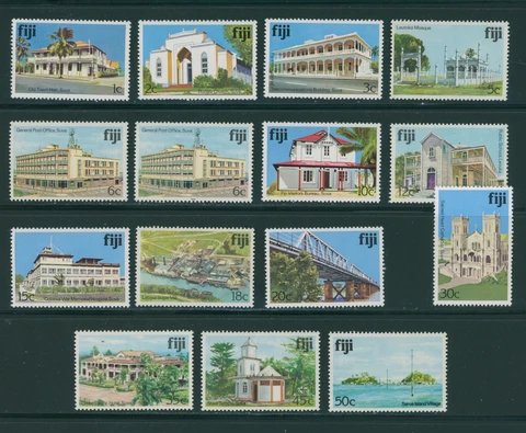 Fiji Scott #409//422 MNH Fijian Buildings and Scenes CV$9+ 384499 Cover