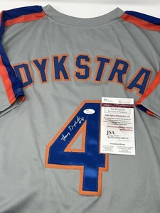 Lenny Dykstra Autographed Hand Signed Grey New York Mets Jersey JSA COA - Picture 1 of 6