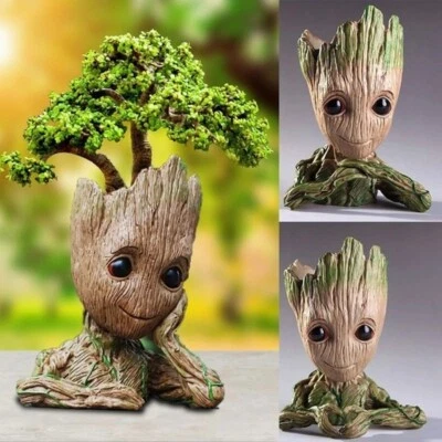Baby Groot Tree Man Guardians of The Galaxy Figure Flowerpot Pen Pen Holder - Image 1 of 4