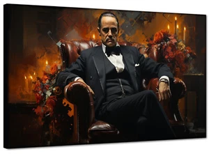 The Godfather il Padrino Der Pate Marlon Brando art Bild Wandbild Kunst PR18 - Picture 1 of 3