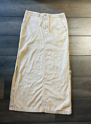 Falda dividida lateral caqui Charlotte Russe para mujer talla 7 lino algodón Foto 1 de 4