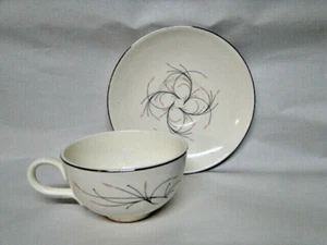 Homer Laughlin Rhythm CAPRI PINK Pattern Cup & Saucer Set - Picture 1 of 3