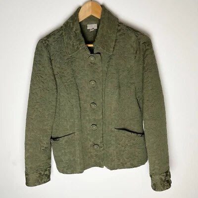 Chaqueta Blazer Jill Verde Oliva Acolchada Repujado Mediana Foto 1 de 4