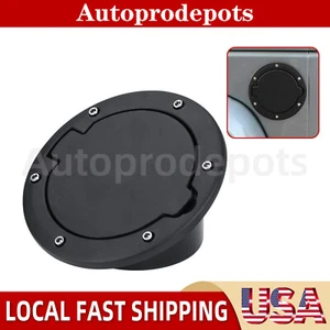 Fuel Filler Gas Door Tank Black Gas Cover Cap for Jeep Wrangler JK 2007-2017 - Picture 1 of 12