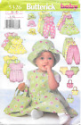 Uncut Butterick Sewing Pattern # 5326 Infants Dress Jumper Romper Hat Size: L-XL