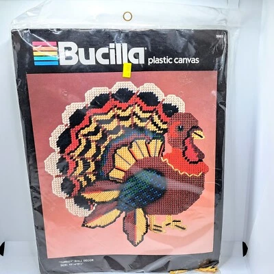 Kit de punto de cruz de lona de plástico Bucilla "Turquía" Acción de Gracias Decoración de pared Artesanía Foto 1 de 4