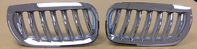 Parrilla delantera cromada y plateada para BMW E83 X3 SUV 2004-2006 Foto 1 de 2