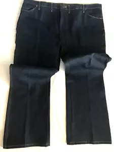RUSTLER JEANS UOMO 48 DRITTO PESANTE BLU DENIM 87620 MADE USA 49"x32,5" - Foto 1 di 17
