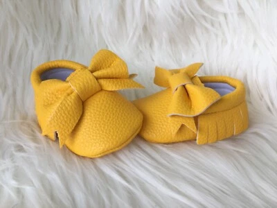 Новый ребенка ясельного возраста желтый мокасины обувь - Изображение 1 из 4