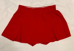 Vtg90' Soffe Girls Mini SKORT-Youth MED-Red Cotton Stretch-Crystals Back-Elastic - Picture 1 of 9