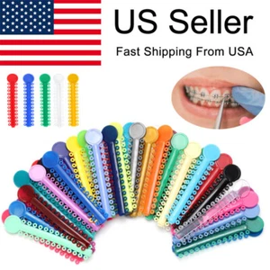 Mixed Color Ortho Dental Ligature Rubber Ties Bands Braces Orthodontic Elastic - Picture 1 of 29