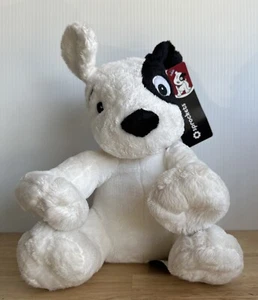 Mervyns Pignoni Cane Peluche Nero Bianco Cucciolo Ricamato Collare Rosso 9” Nuovo con etichette - Foto 1 di 11