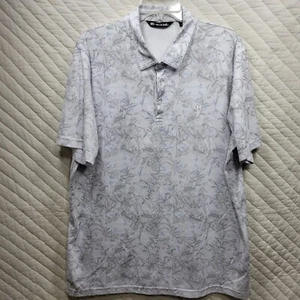Travis Mathew Shirt Mens 2XL White Floral Print Polo Golf Casual Cotton Tropical - Picture 1 of 8