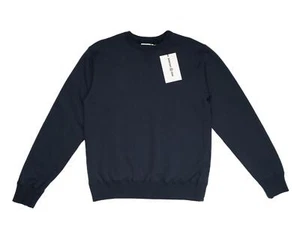 Momotaro $250 NWT Solid Navy Blue Loopwheel Cotton Slim Fit Sweatshirt XXL - Picture 1 of 5