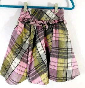 The Children’s Place Little Girls Plaid Skirt Pink Gray & White Size 5 - Picture 1 of 9