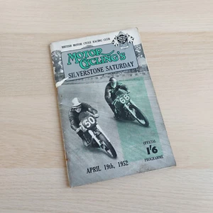 Silverstone Sabato 1952 British Motor Cycle Racing Club Programma Ufficiale - Foto 1 di 24