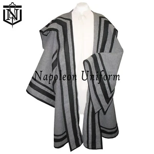 New Women Grey and Black Cape Wool Cloak Shoulder Cape Costuming Inverness Cape - Picture 1 of 8