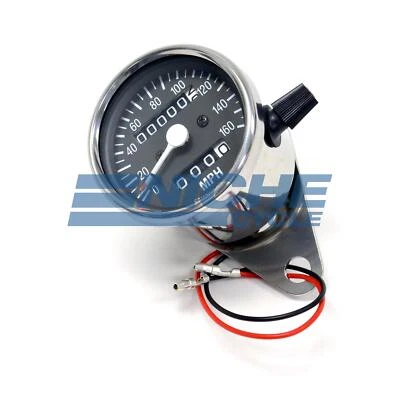 Mini Motorcycle Mechanical Speedo 160 MPH Speedometer Gauge 2240=60MPH - Image 1 of 3
