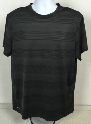 Camiseta RBX Hombre Talla L Gris Oscuro Negra Rayas Finas Escote Redondo Mangas Cortas Foto 1 de 4