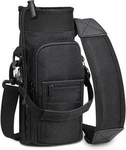 Sports Water Bottle Carrier Bag with Adjustable Shoulder Strap Sling Case Holder - Picture 1 of 8