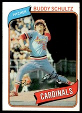 1980 Topps Buddy Schultz St. Louis Cardinals #601
