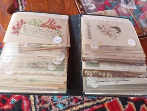 Álbum de postales vintage con aproximadamente 37 postales y tarjetas de oración - Imagen 1 de 12