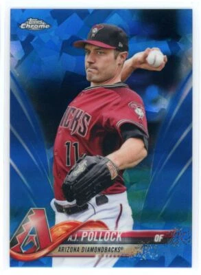 2018 Topps Chrome Sapphire A.J. Pollock Arizona Diamondbacks #216 - Image 1 of 2