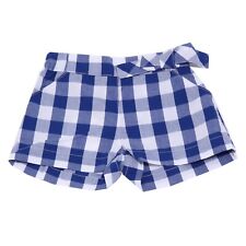5481AB bermuda bimba GIRL LIU-JO checked white/blue cotton shorts kid