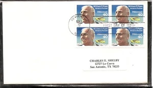 US SC # C129 William T. Piper FDC. No Cachet - Picture 1 of 1