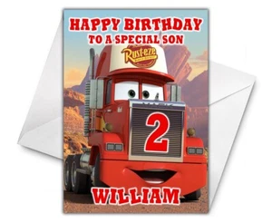 Personalisierte Geburtstagskarte Disney Cars - Disney Cars Grußkarte - D3 - Bild 1 von 1