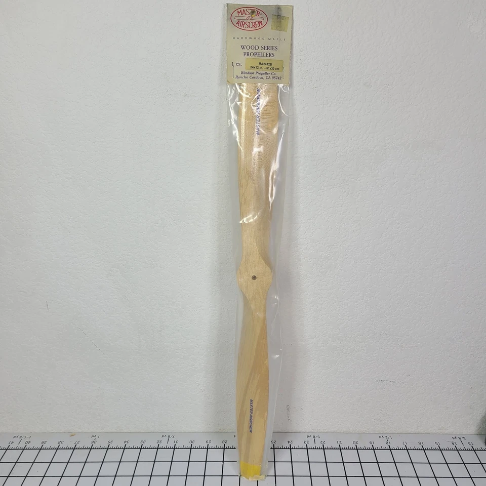 Master Airscrew 24x12 MAPLE Wood Propeller #MA2412B -NOS New - Image 1 of 4