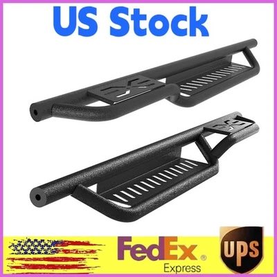 Подножки с двумя лестницами для 1997-2006 Jeep Wrangler TJ 2-дверный силовой порог с покрытием - Изображение 1 из 4