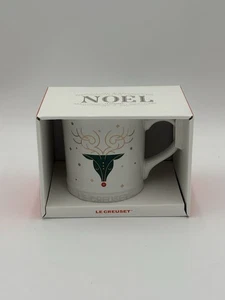 Le Creuset Noel Weihnachten Rudolph das Rentier mit der roten Nase 14 Unzen Steinzeug Becher Neu im Karton - Bild 1 von 1