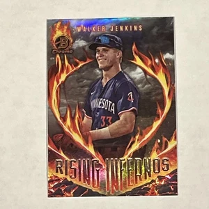 2024 Bowman Chrome #RI-14 Walker Jenkins Rising Inferno Minnesota Twins - Bild 1 von 4