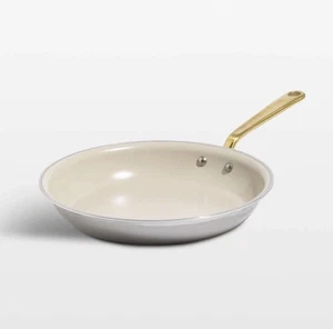 New Made In CeramiClad Non-Stick 12" Fry Pan with Antique Brass Hardware - Picture 1 of 7